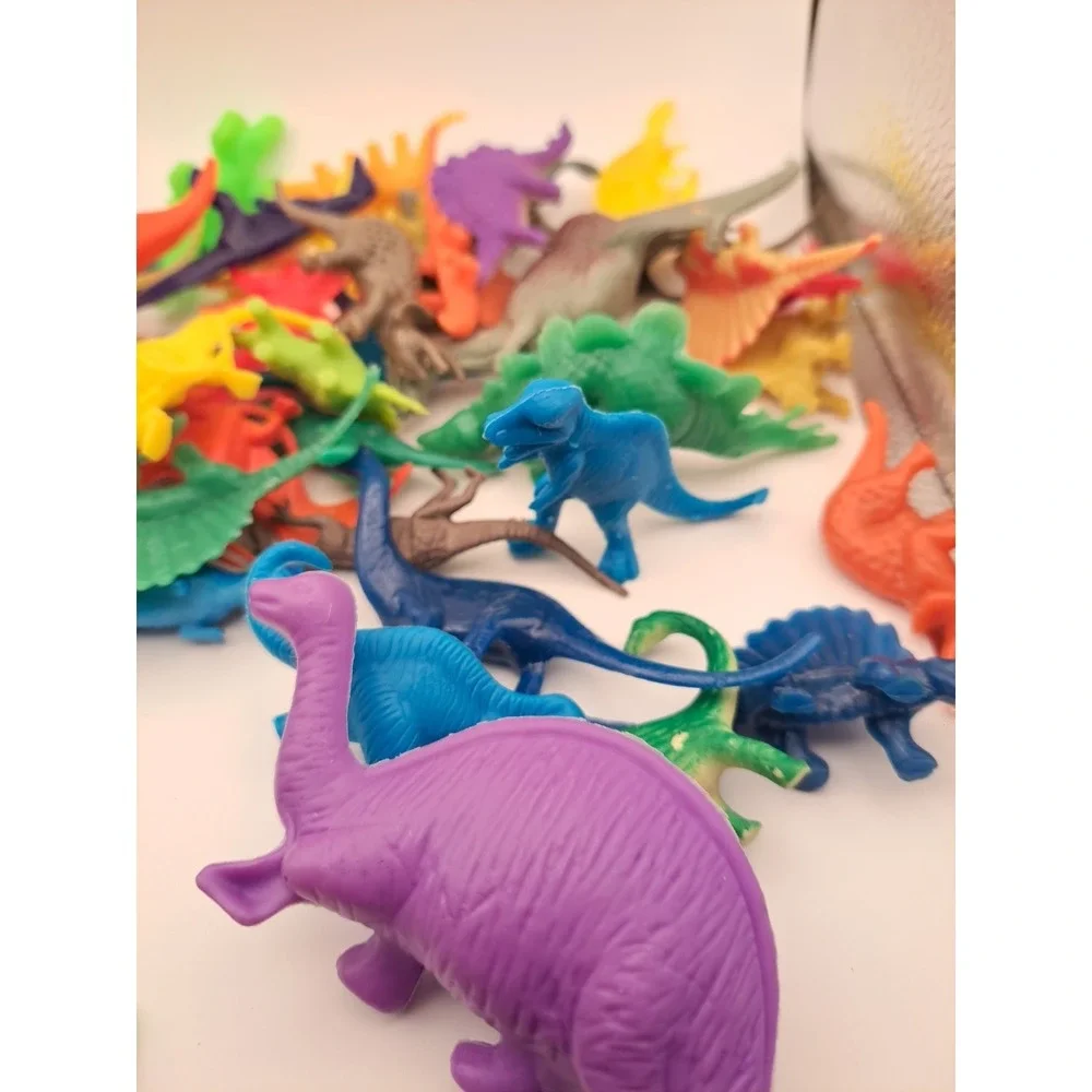 LOT OF 2LB's Dinosaurs Small Medium Rubber Plastic Toy 1